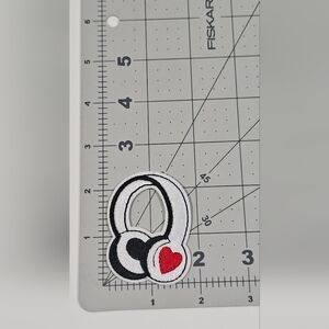 Headphones Iron On Patch Embroidered Applique Patches Sew on